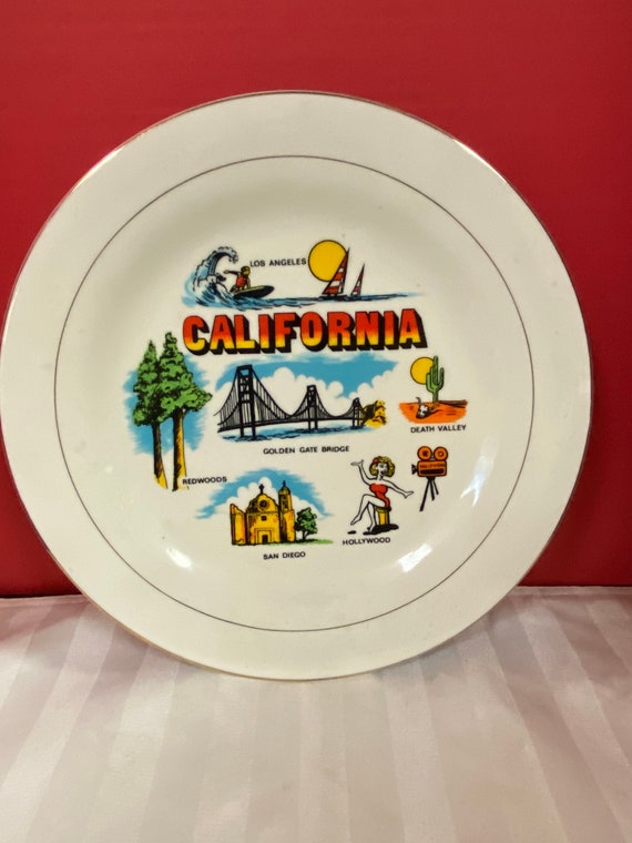 California Souvenir plate