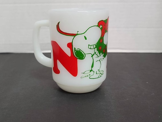 Fire King Snoopy Christmas mug