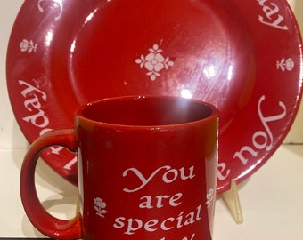 Waechtersbach You Are Special Today Plate and Mug