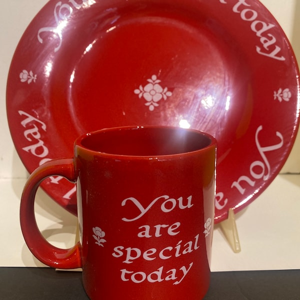 Waechtersbach You Are Special Today Plate and Mug