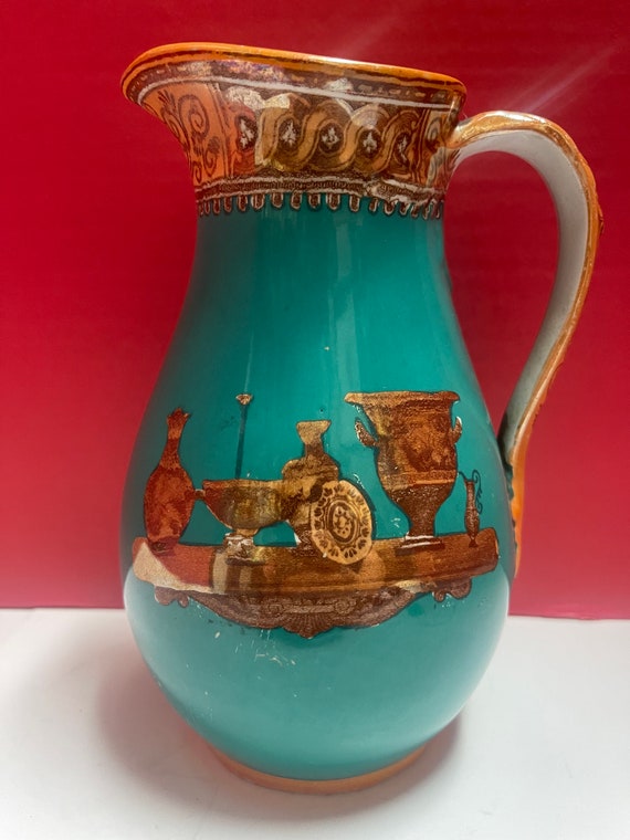 Turquoise Ceramic Pitcher