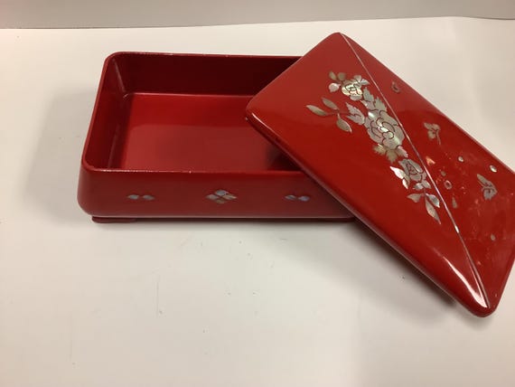 Red Box with Abalone Inlay - image 3