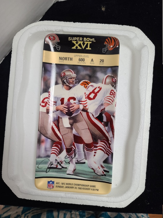 Joe Montana Super bowl XVI plate.