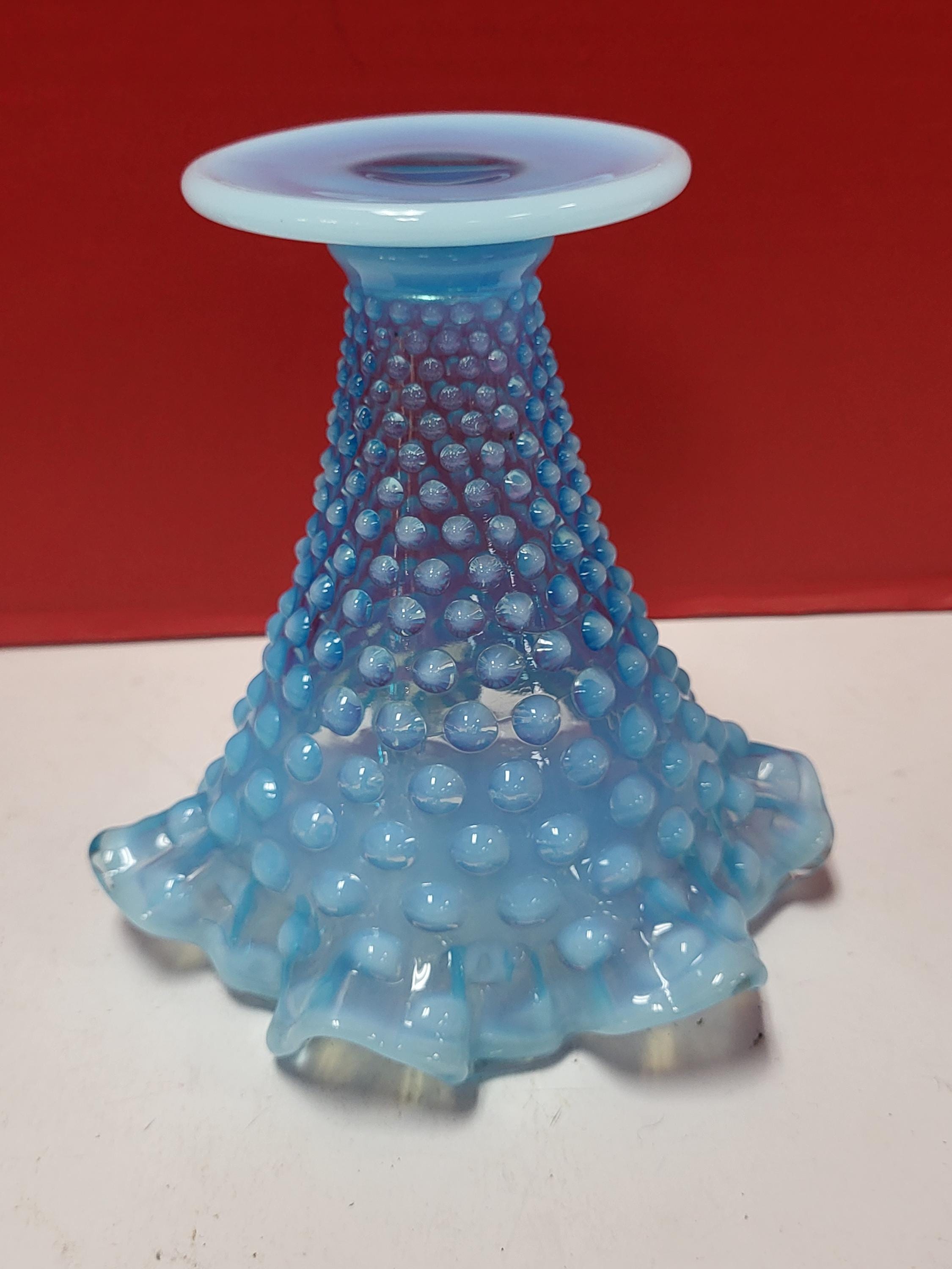 フェントンブルー オパールセント ホブネイル 花瓶 - Etsy 日本