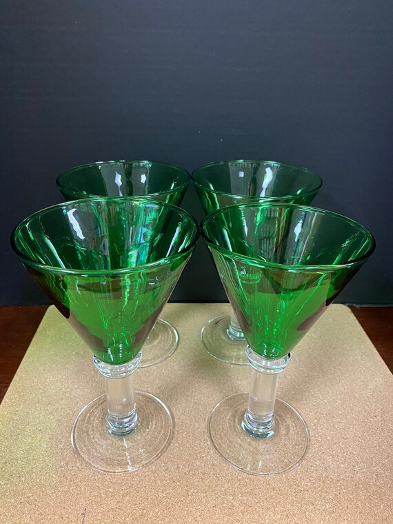 Emerald Green Wine Goblets