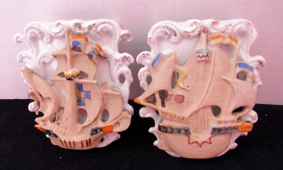 Ship Wall Pocket Vases