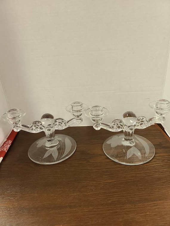 Glass Candleabra