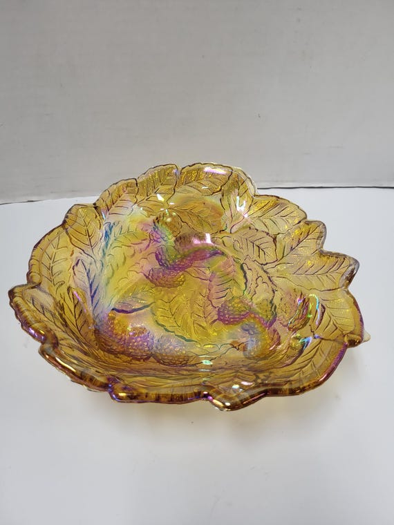 Iridescent Carnival Glass Bowl