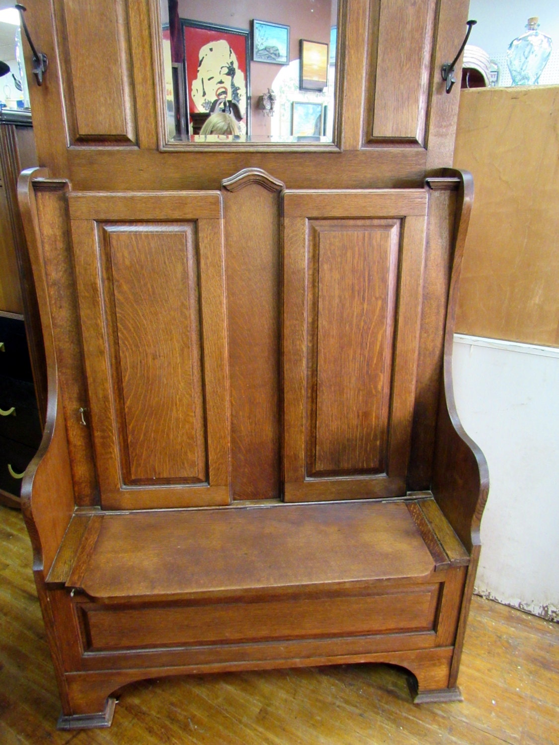 Oak Hall Tree Mission Oak Arts & Crafts