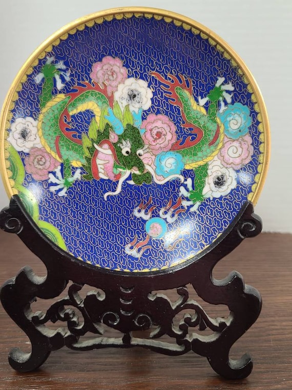 Cloisonné Dragon Dish