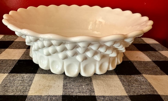 Fenton Hobnail milk glass bowl