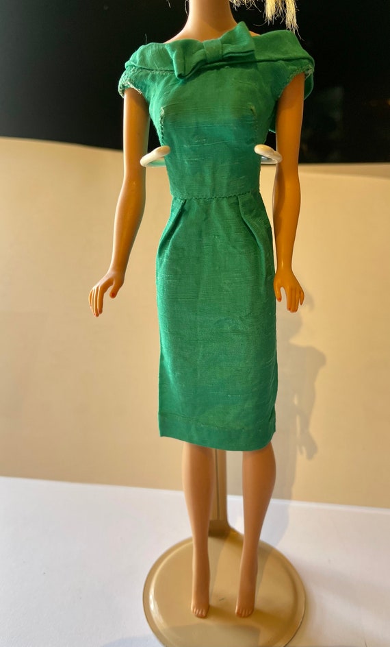 Barbie Green silk dress