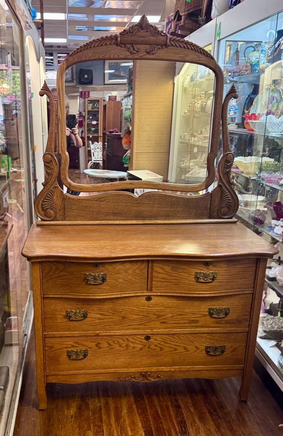 Oak Dresser with mirror