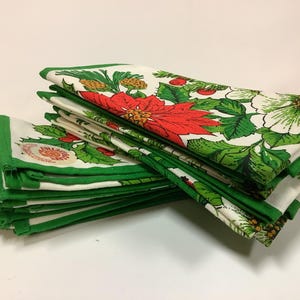 Christmas Poinsettia Napkins