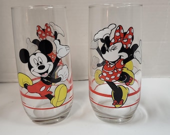 Mickey/Minnie Glass Tumblers