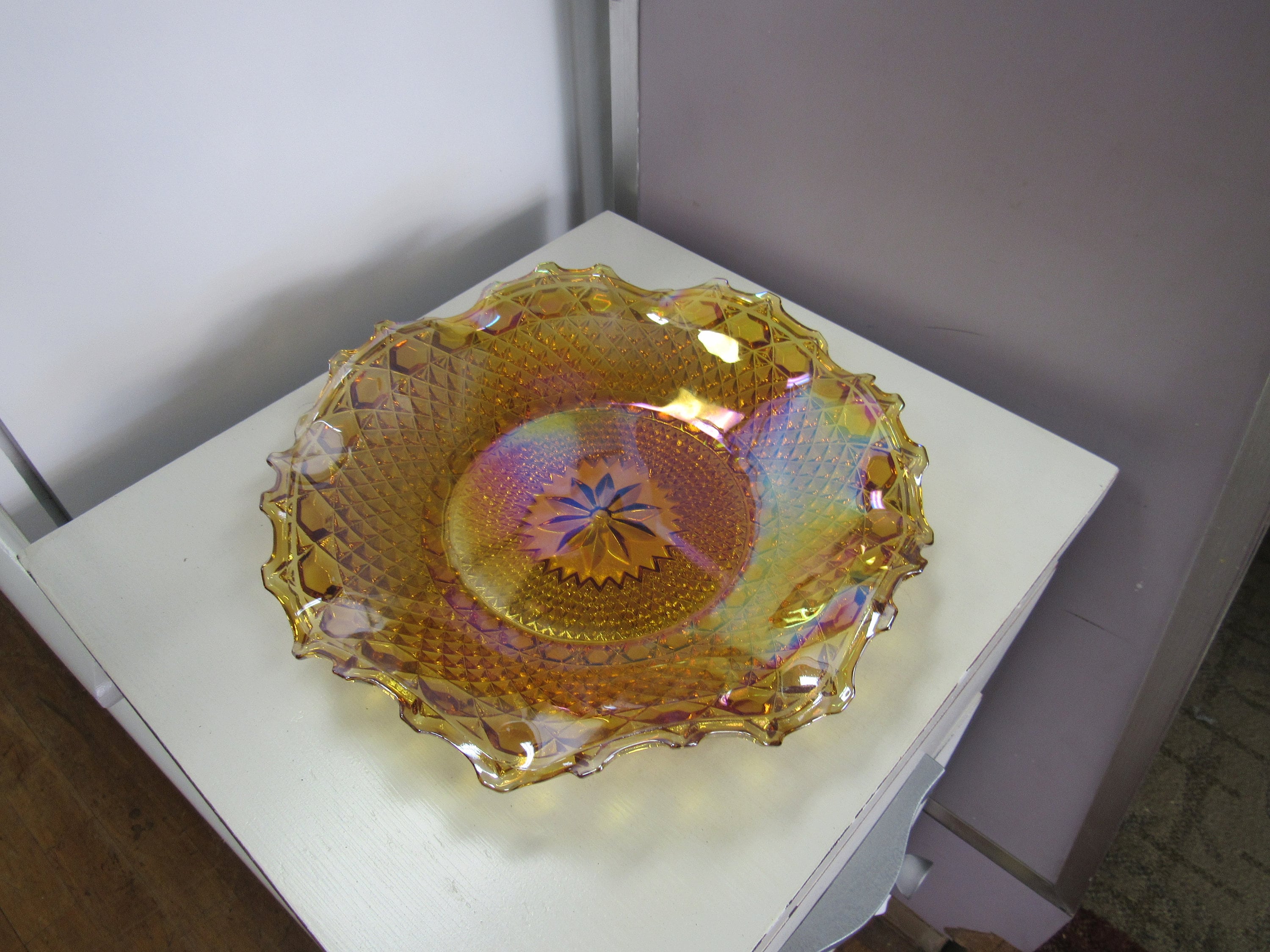 Carnival Glass serving plate