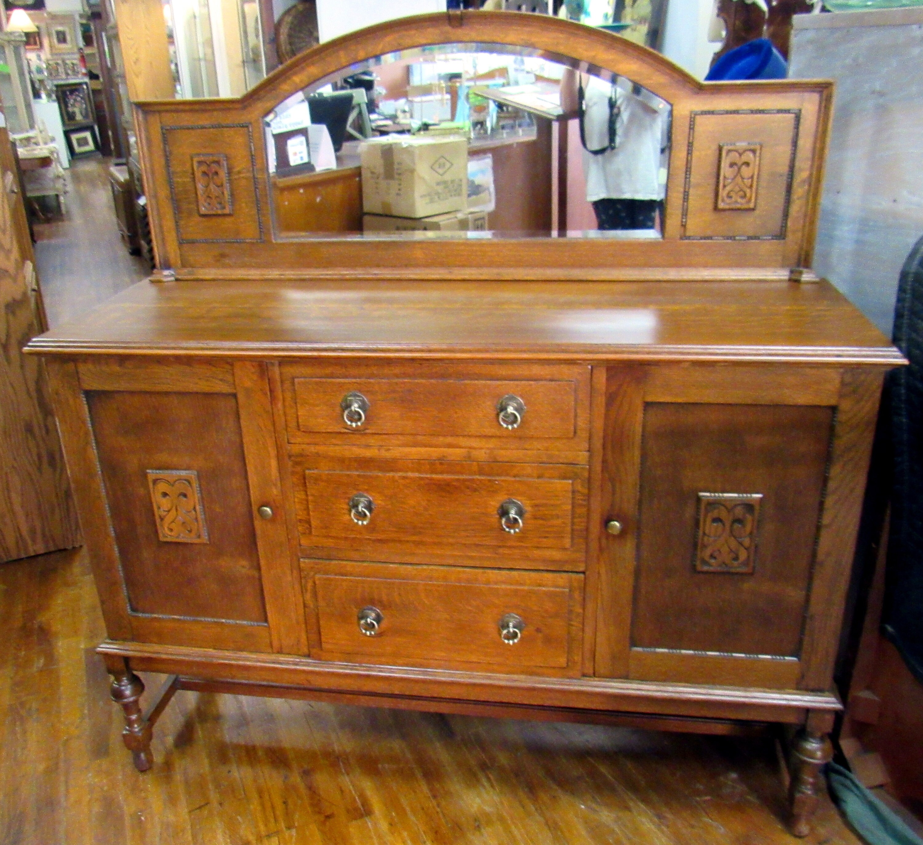 Antique Oak Small Sideboard