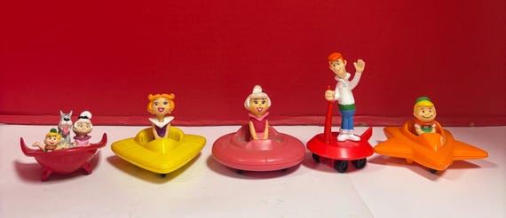 The Jetsons Family Toy Figurines, 1980s Collectible Figures