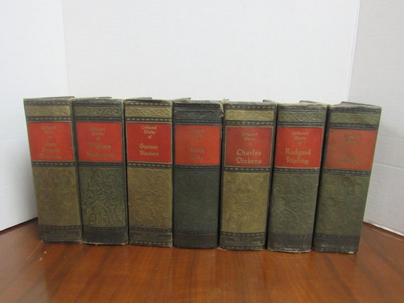 Antique book collection of classics