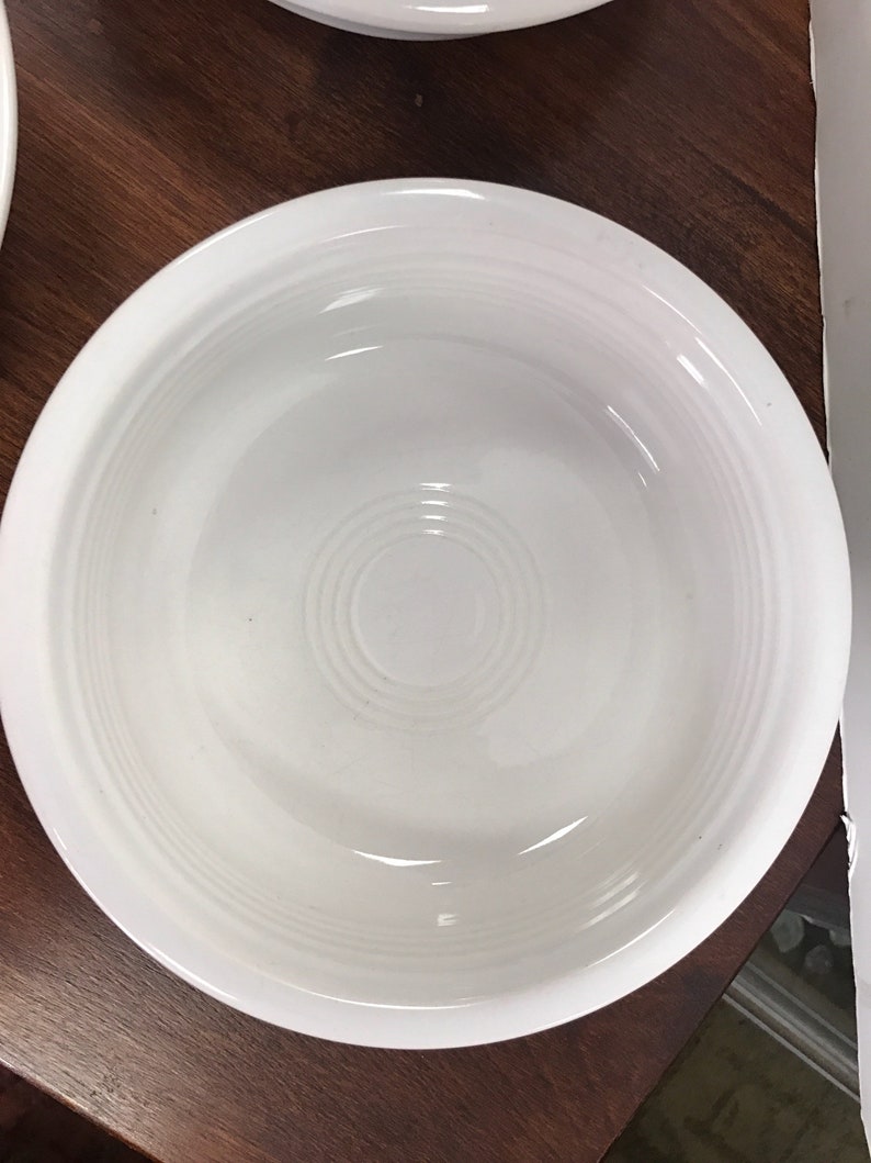 set of five White Fiesta bowls