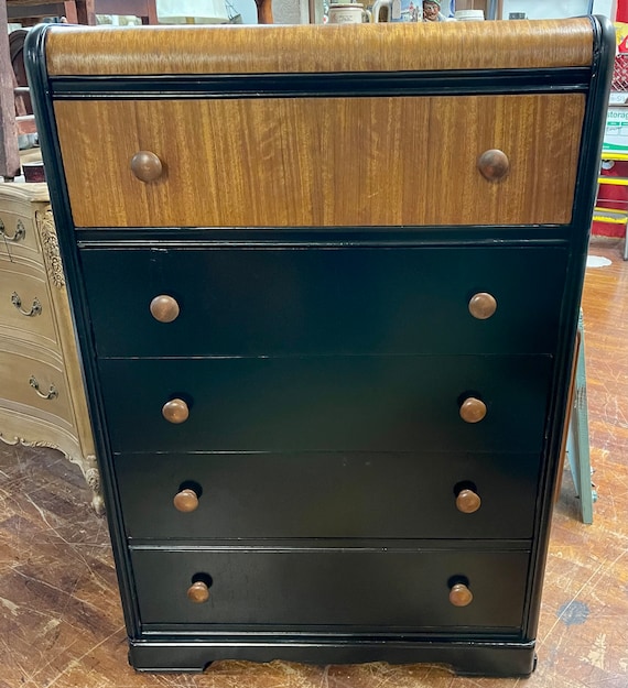 Antique 2024 waterfall dresser