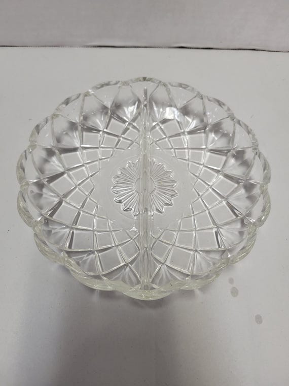 Glass Divided Relish Dish