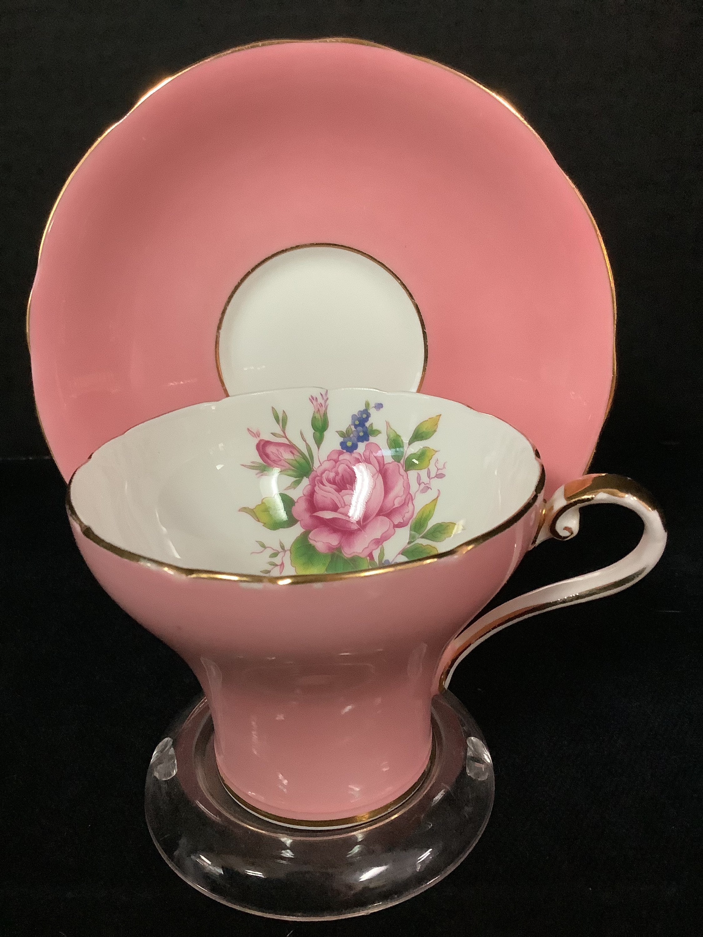Aynsley Pink Tea Cup and Saucer