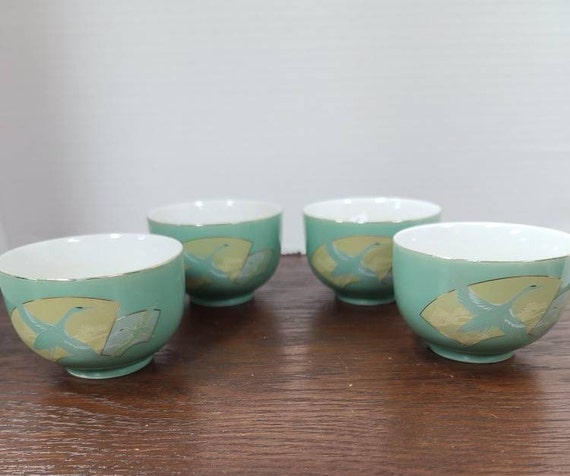 Teal Japanese Teacups