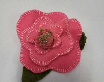 Felt Flower Brooch