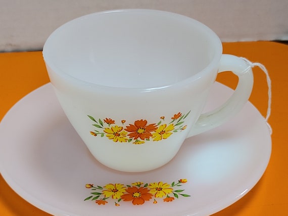 Fire King Daisy cup and saucer