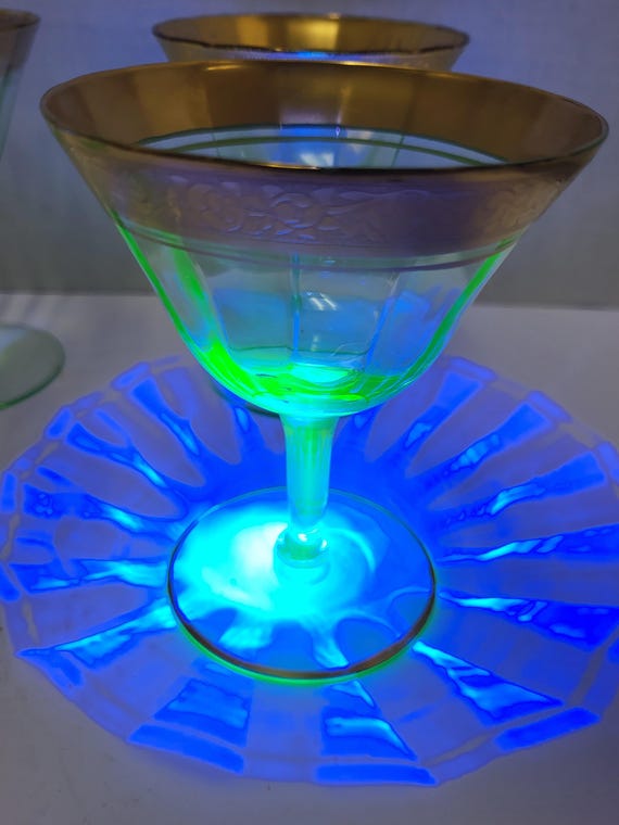 Tiffin Uranium Sherbert Glasses