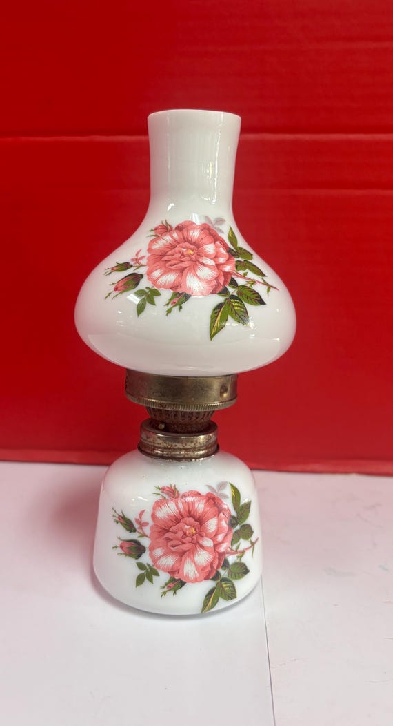 Milk Glass Kerosene Lamp