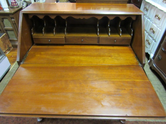 Mahogany Dresser Secretary Desk with fall front writing surface