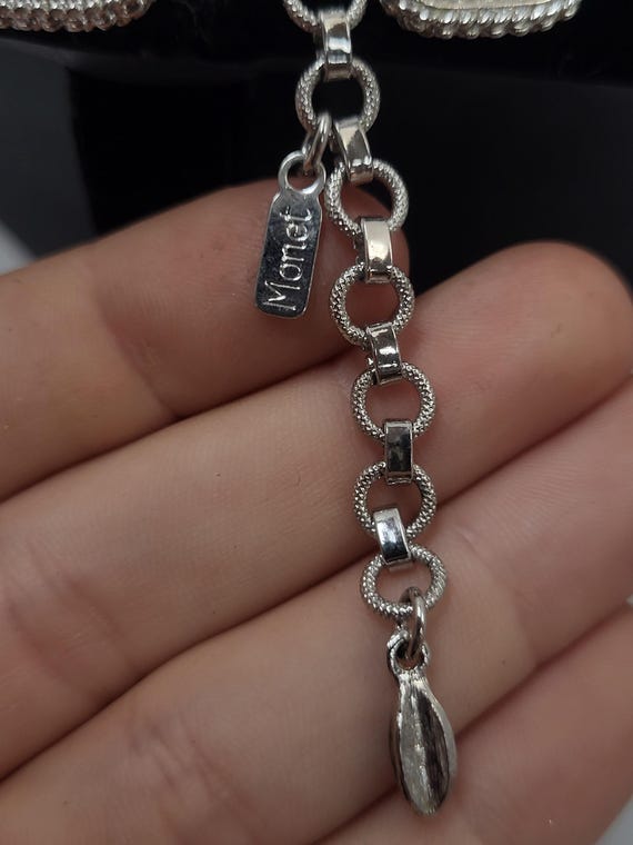Monet Silver Tone Chocker - image 5