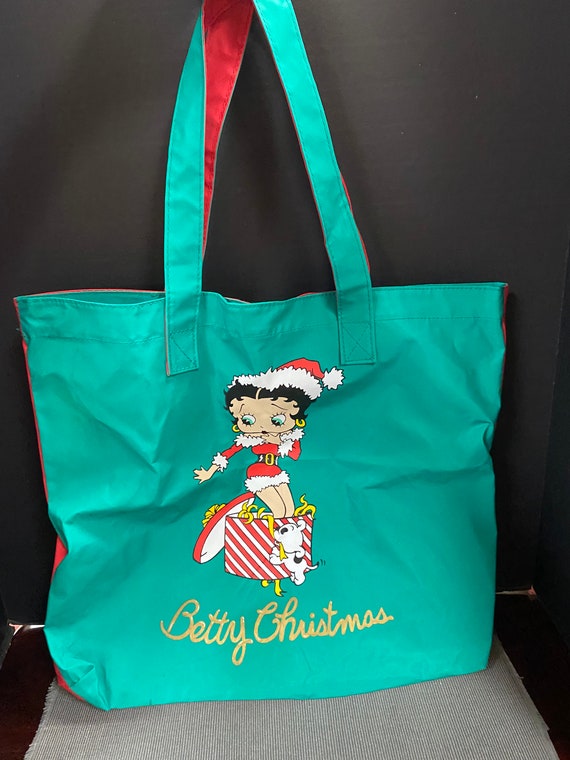 Betty Boop Christmas Canvas Tote Bag
