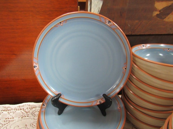 Noritake Blue Adobe salad plates