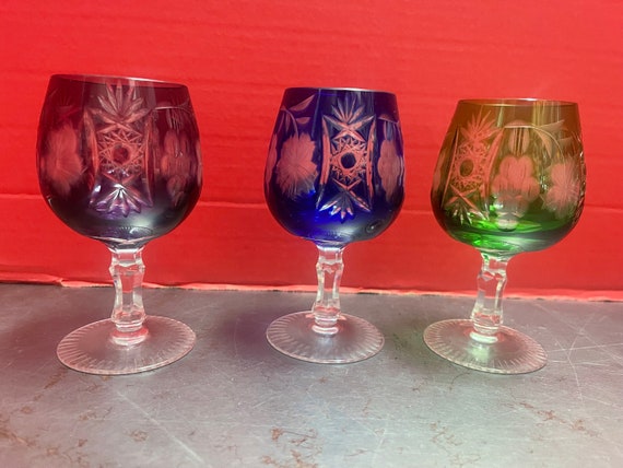 Barvarian Cut To Clear Brandy Glass