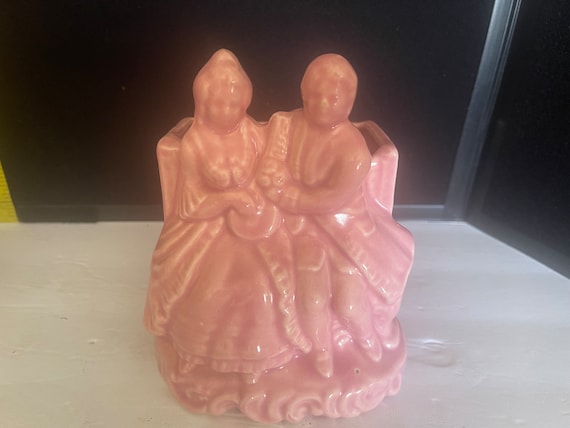 Pink vase or planter Romantic Couple