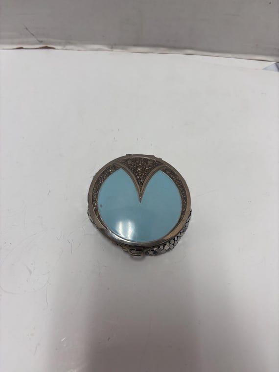 Evan’s Art Deco Enamel Mesh Compact