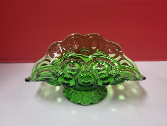 Green Glass Fruit Bowl