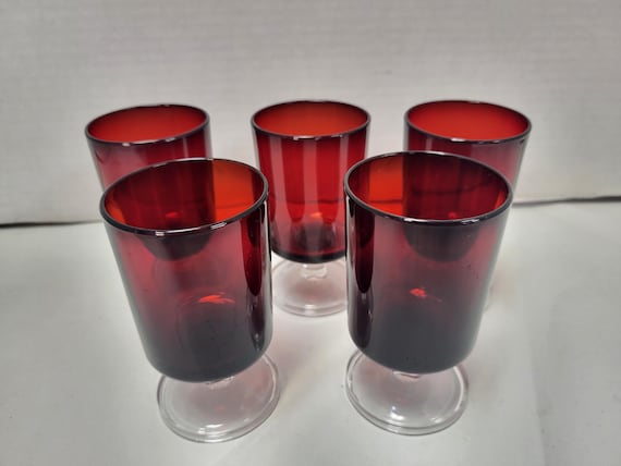 Ruby Red Glass Cordials