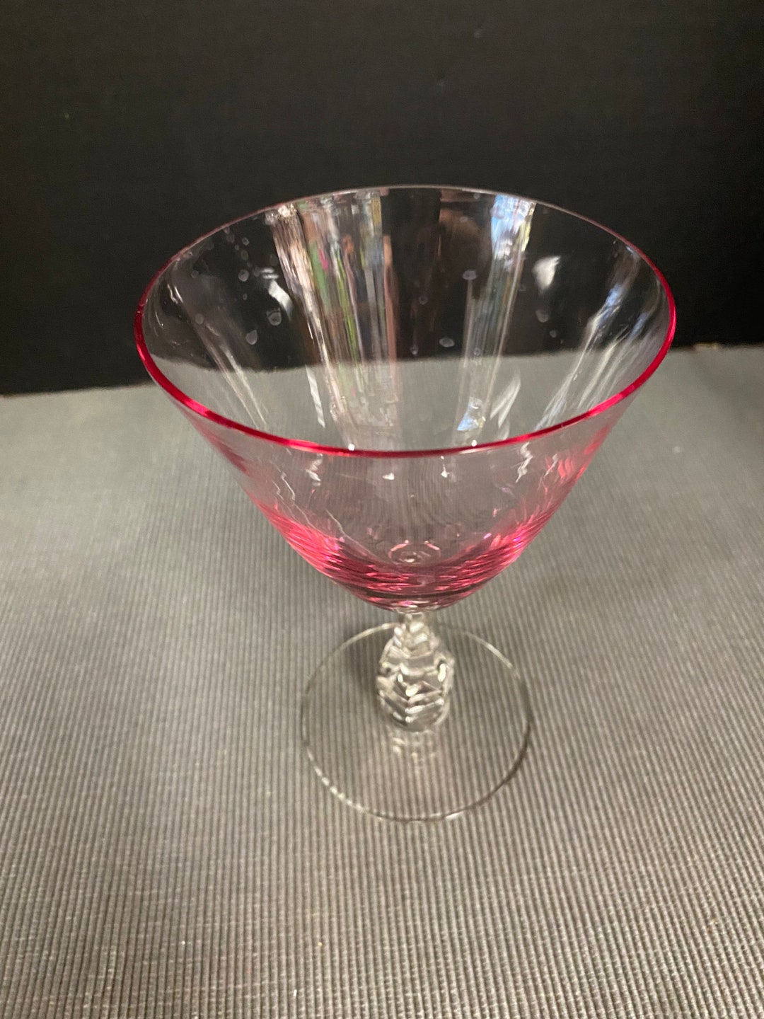 Fostoria Wisteria Pink Water Glass Goblet Etsy