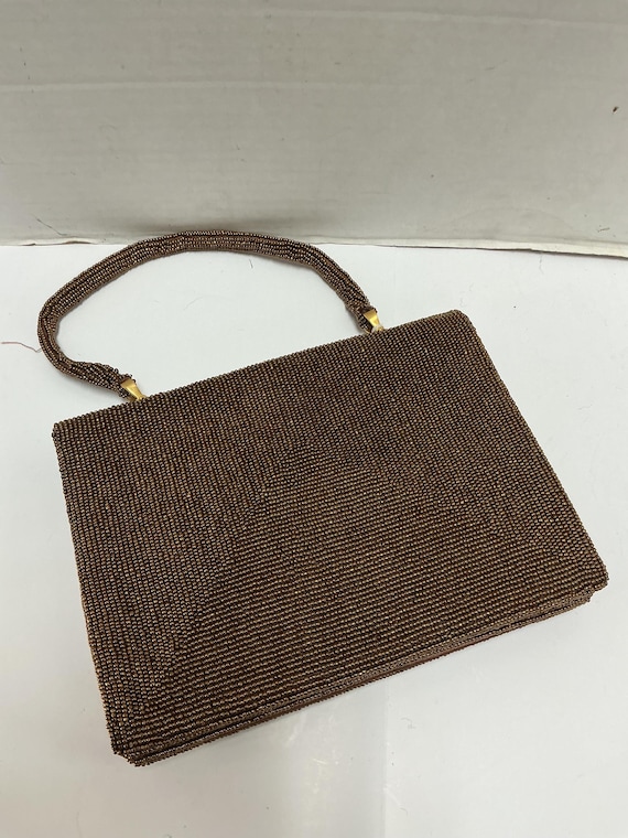 Walborg Bronze beaded purse