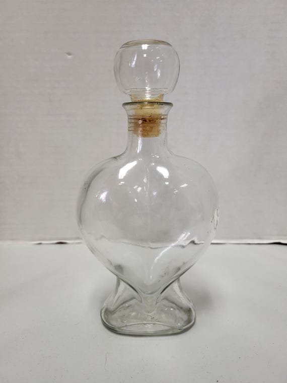 Heart Shaped Glass Bottle