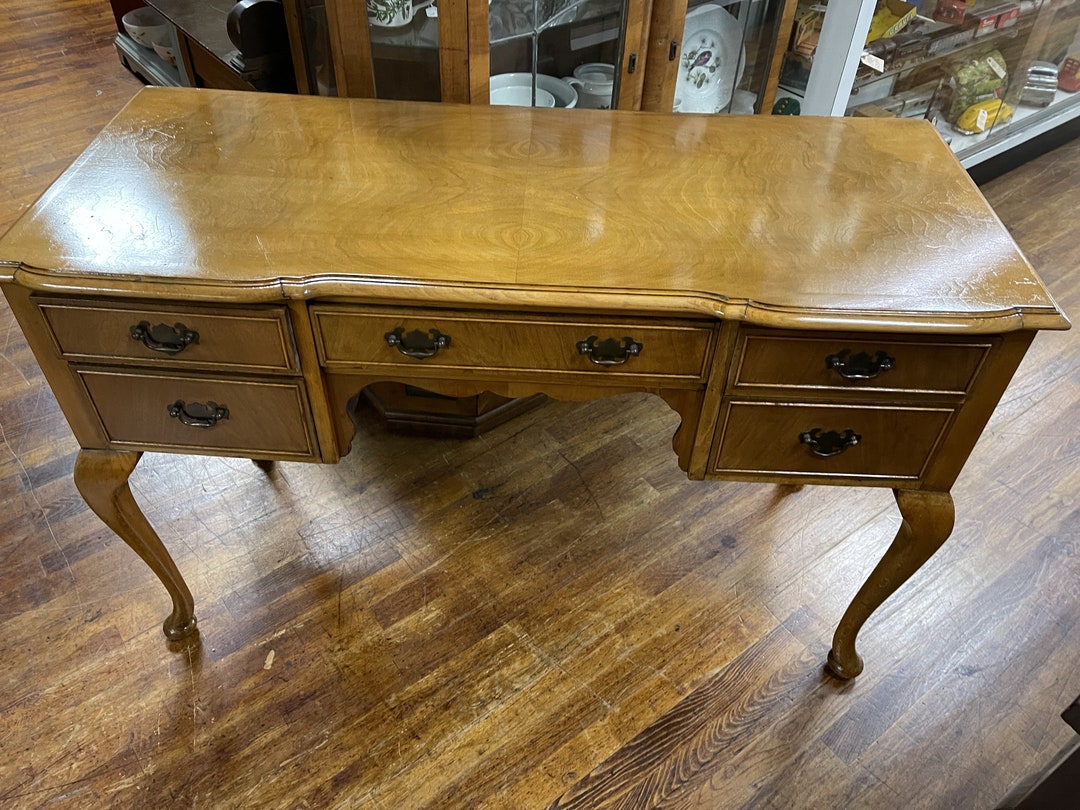 Burl Wood Desk - Etsy