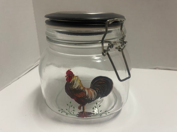 Wire Cage Rooster Canister