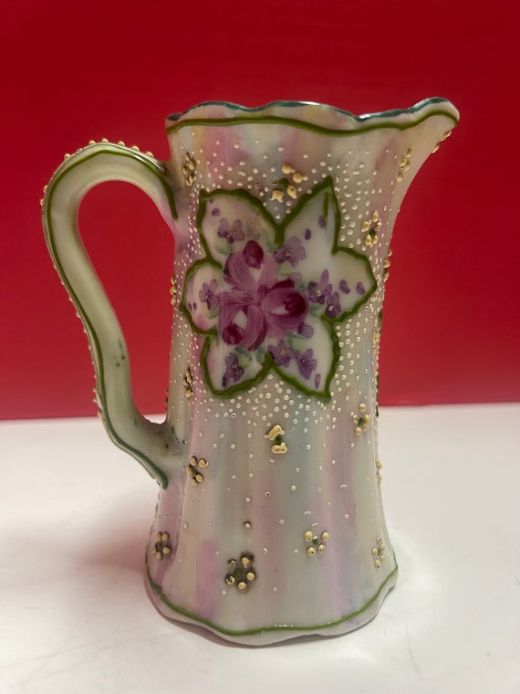 Hand Painted Moriage Creamer