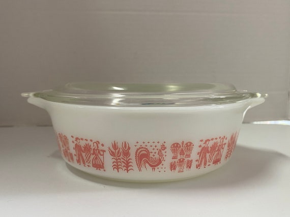 Pyrex Pink Amish Butterprint Casserole 471