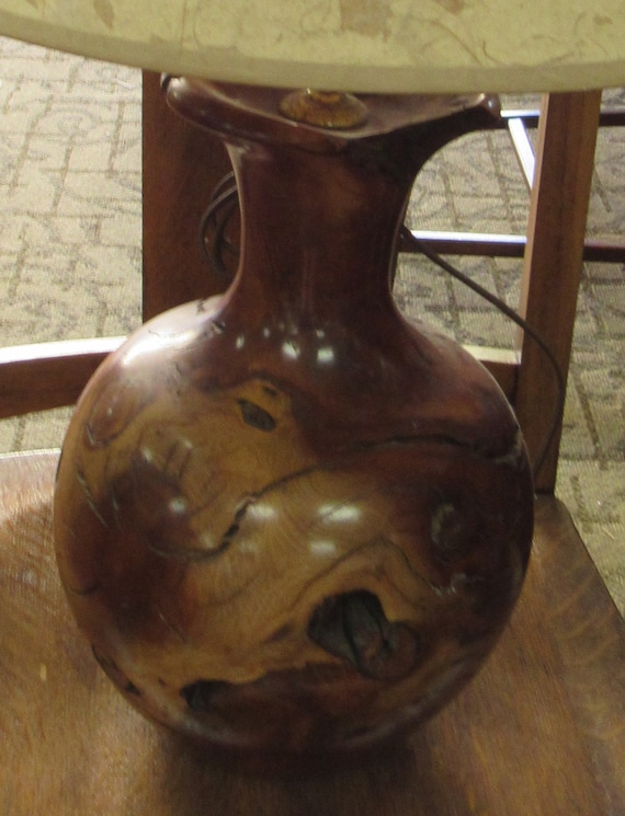 Burl wood lamp