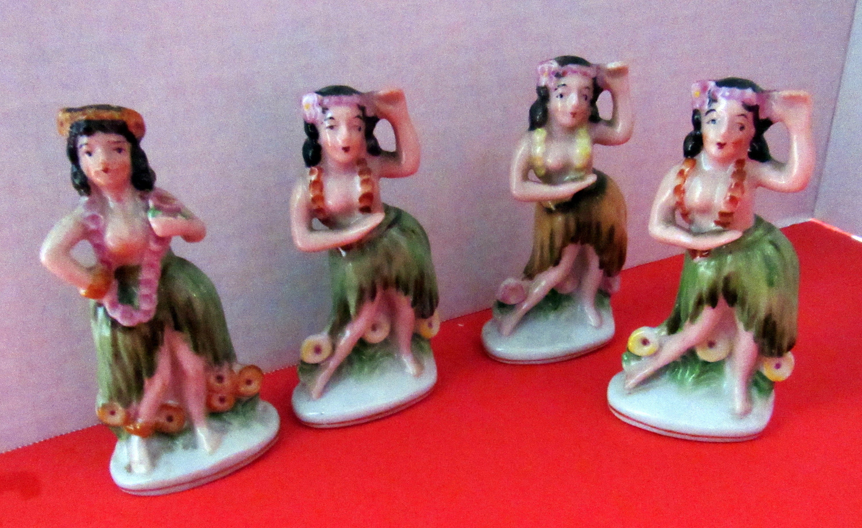 Hula Girls Occupied Japan Set Of Six Hula Girls Occupied Japan Set Of Six